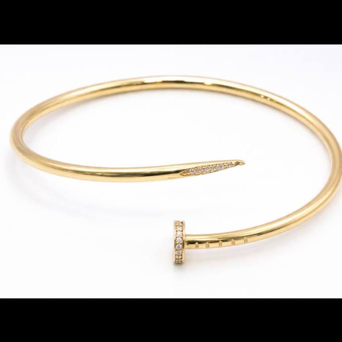 Clei Jewelry 14K Yellow Gold Nail Bracelet