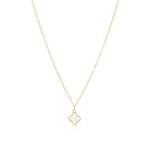 The Lovery Mini Single Clover Necklace 14K Gold