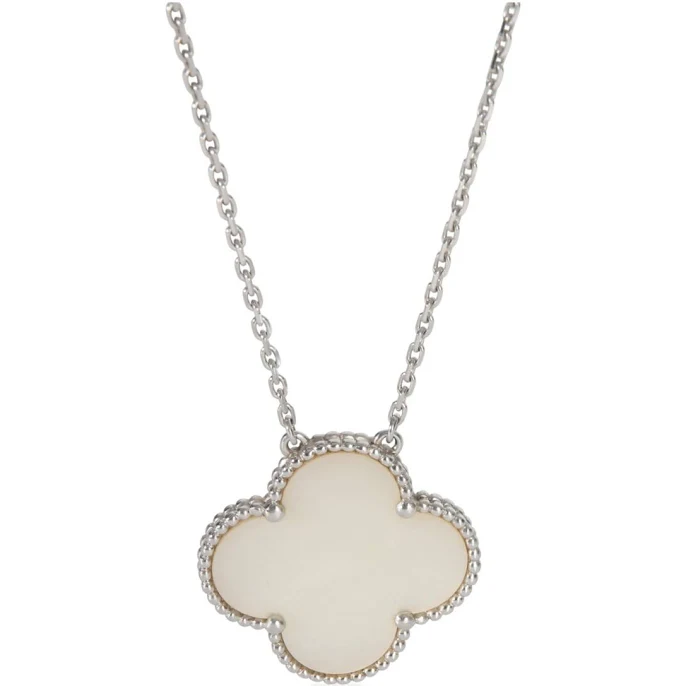 Van Cleef & Arpels Magic Alhambra White Gold Mother-of-Pearl Pendant Necklace